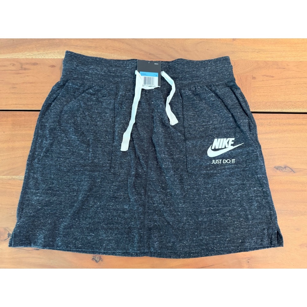 Nike Gym Vintage Skirt Charcoal Grey Heather 883976-010 NEW Women's Medium
